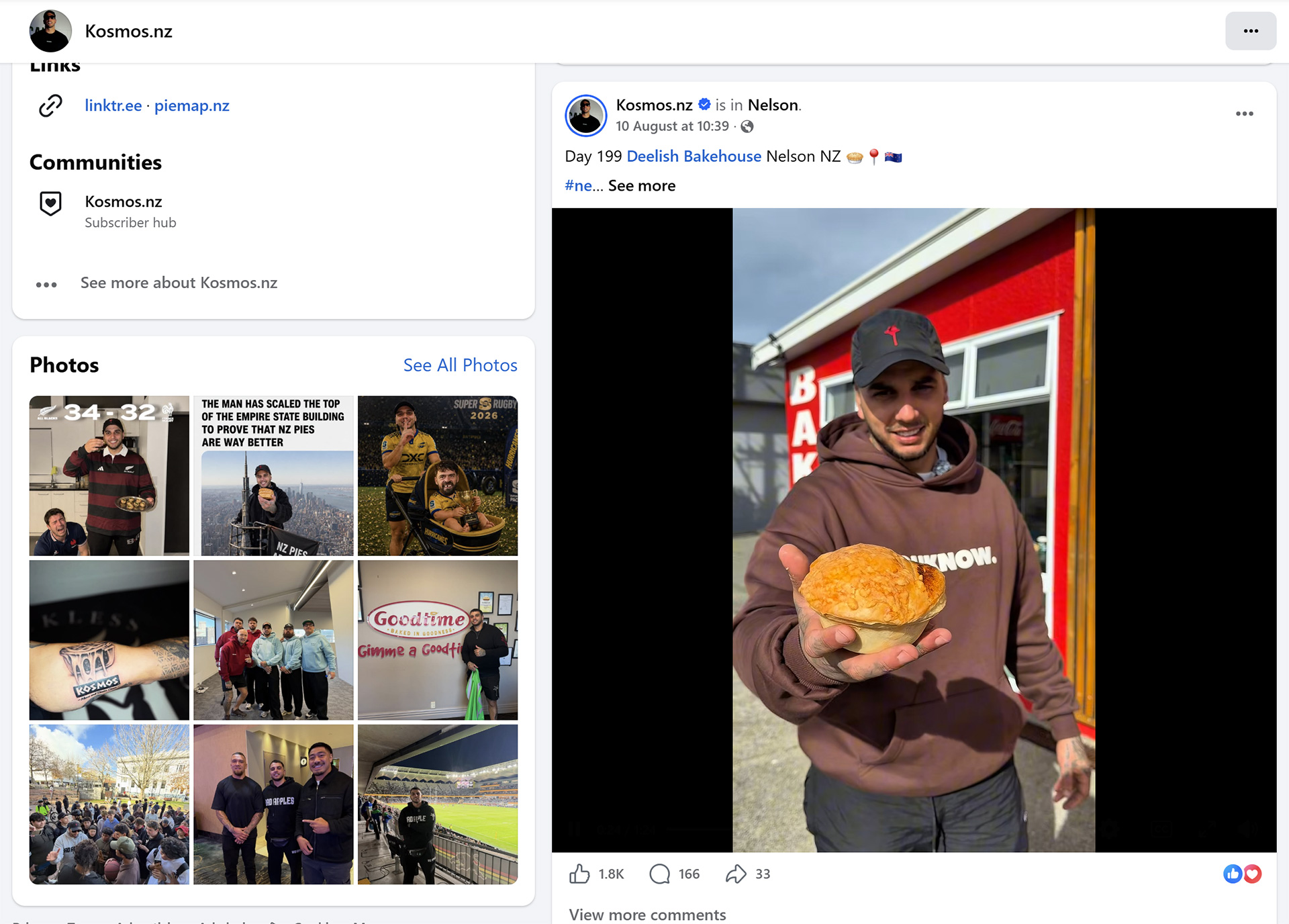 Kosmos pie review of Deelish Bakery